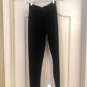 Black Velvet Leggings / Small
